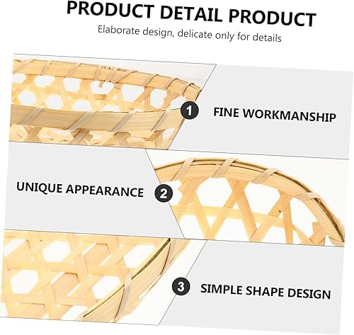 Miniatura 7 de Cabilock Cesta de almacenamiento de 3 piezas, cesta tejida para servir conejo, soporte para juguetes de pastos marinos, cesta para servir alimentos,