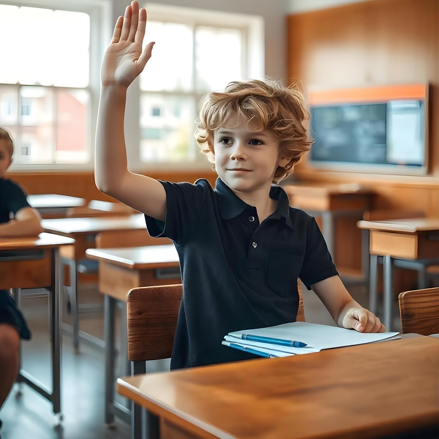 Polo Infantil Personalizado con Foto, Logo o Texto – Polo clásico con Botones, Camiseta de Uniforme Escolar para Niños y Niñas, también Disponible Sin impresión