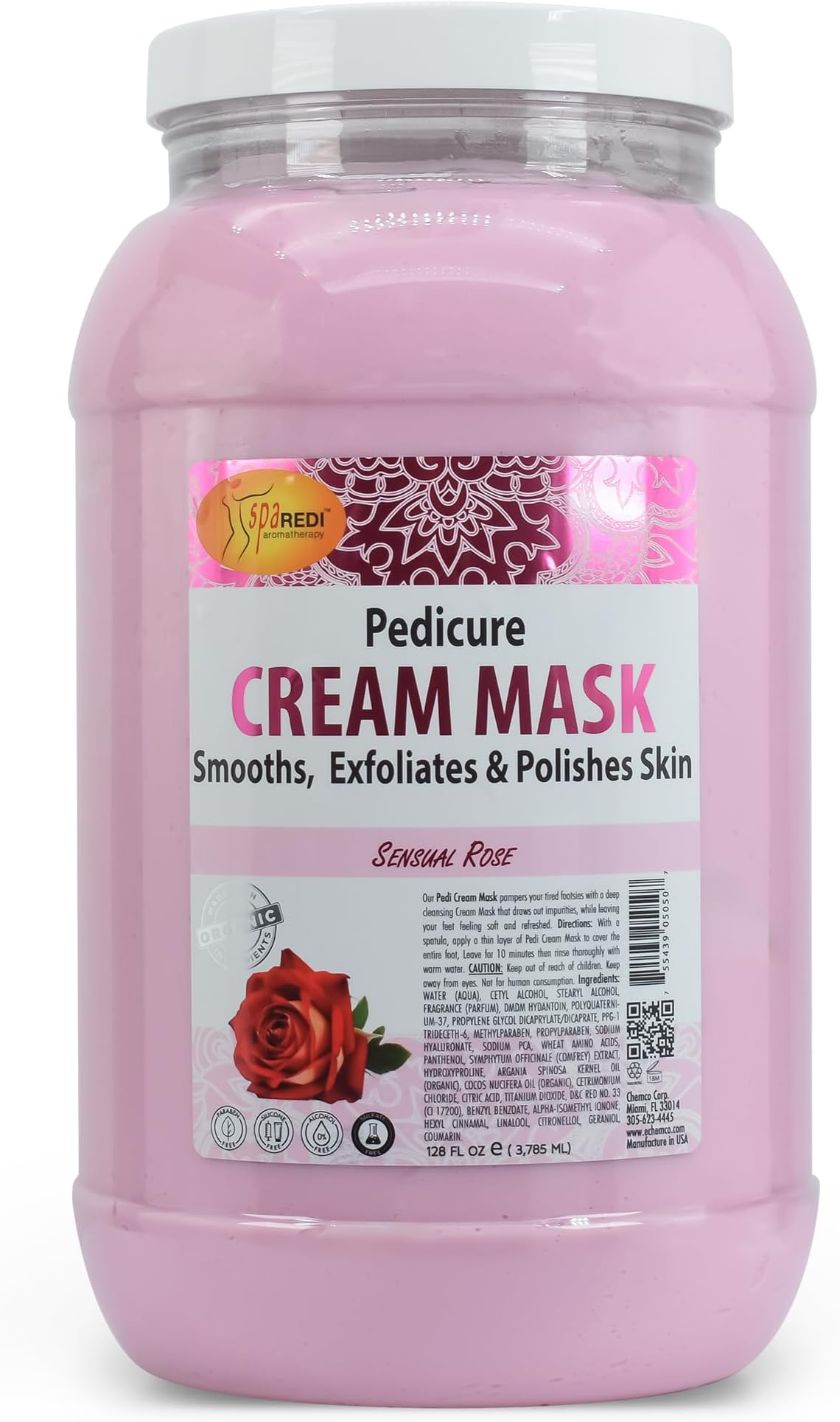 SPA REDI Professional Cream Mask – Spa-Grade Skin Hydration, Nourishment & Relaxation | Pro-Performance. Pure Peace of Mind. | Superior Client Satisfaction & GHS Safety 128 Oz