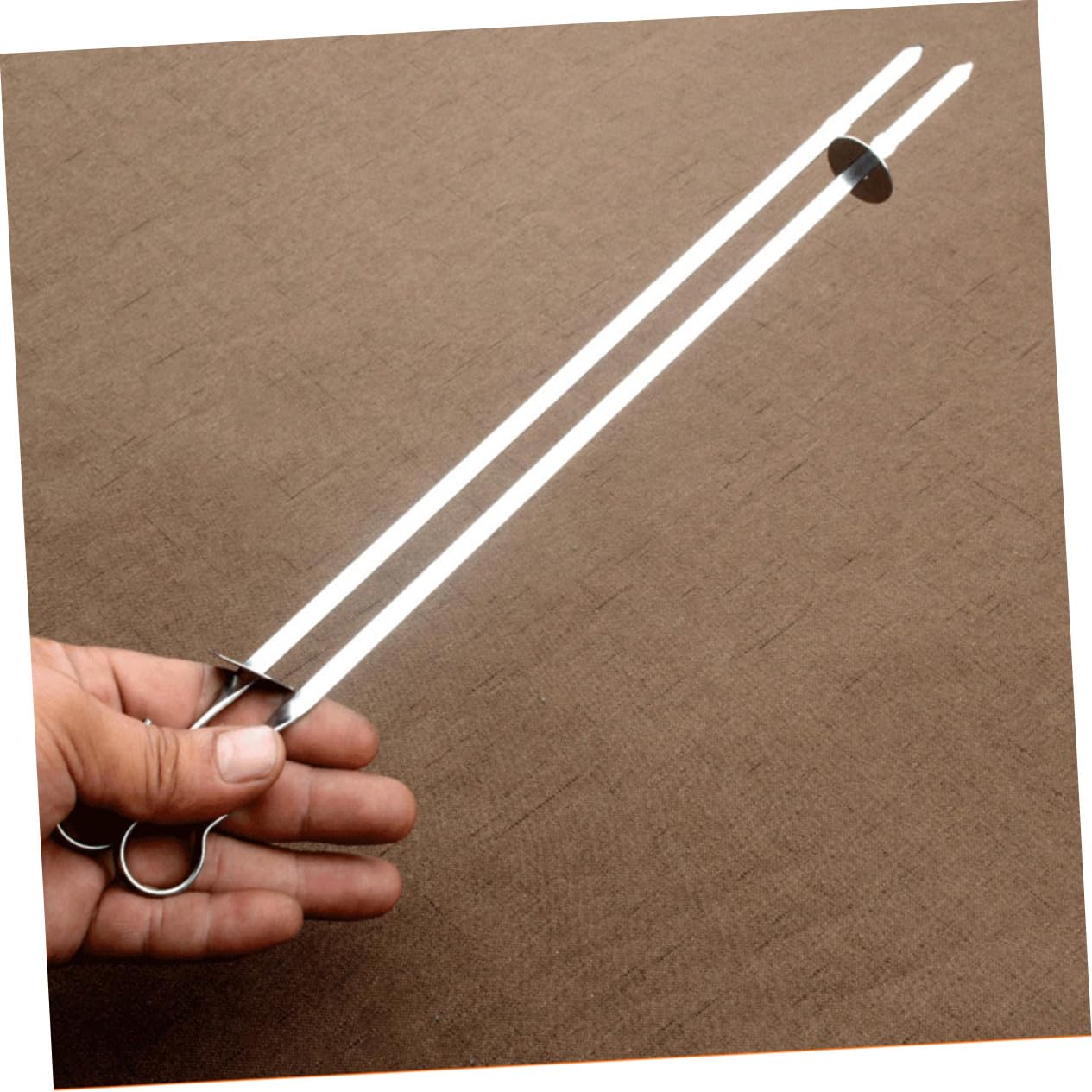 Spiedini Barbecue in Acciaio Inox 20 Pezzi, Piatti, Argento