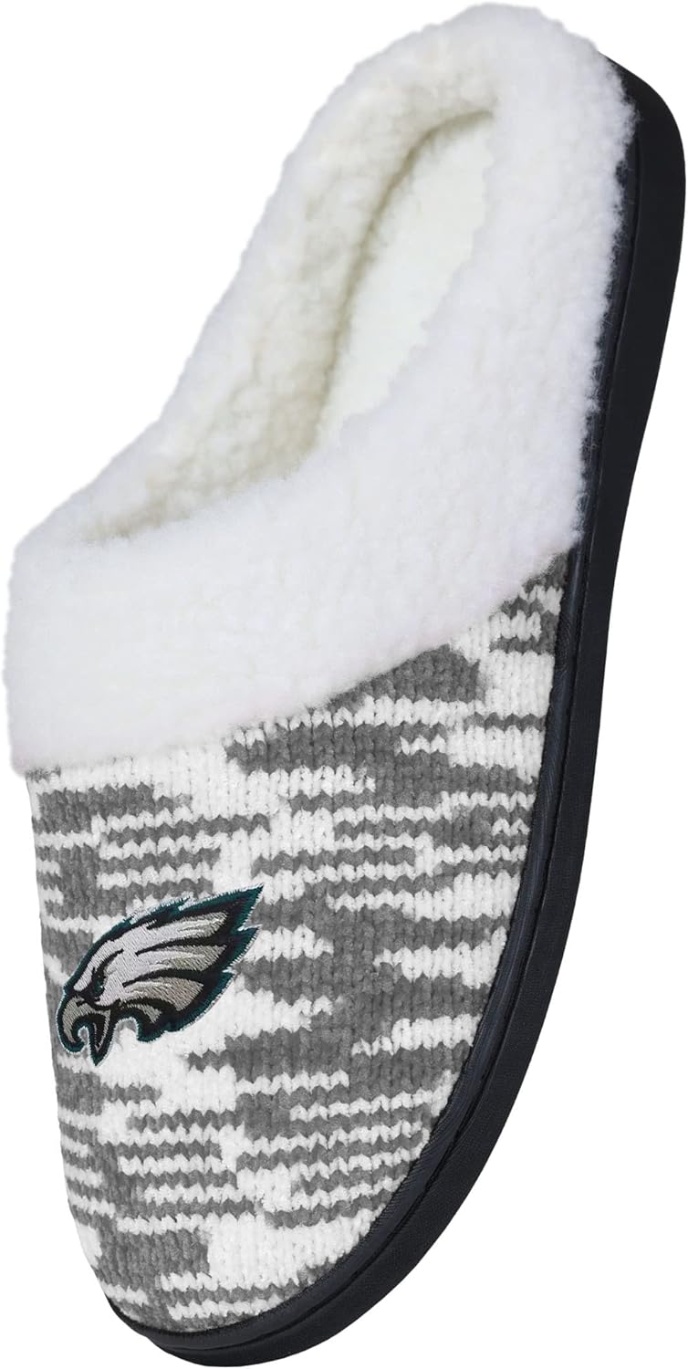 FOCO NFL Sherpa Lined Colorblend Cup Sole Slippers