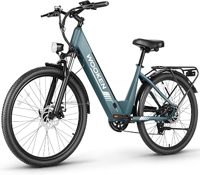 TotGuard Electric Bike for Adults, 500W Ebike, 26" Step Through Electric Commuter Bike, Electric Bicycles for Women Men with 48V 499Wh Removable Battery, 7 Speed, SGS Certified to UL2849