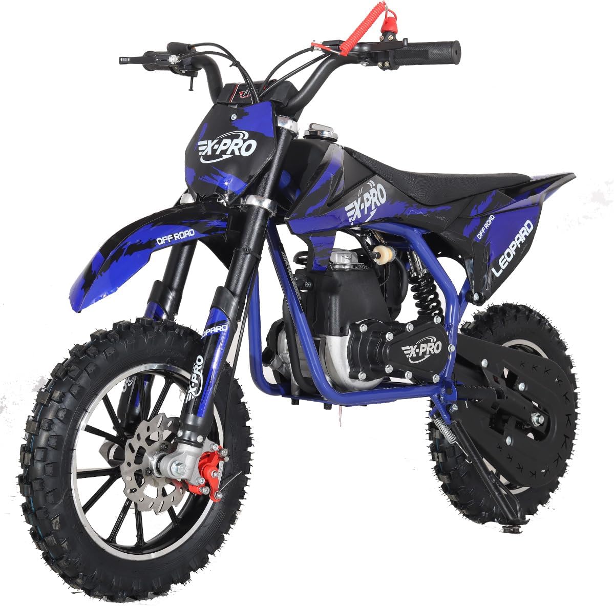 X-PRO Leopard 40 Mini Dirt Bike, Gas Power 4 Stroke Pit Bike! Easy Pull Start, 10" Wheels!