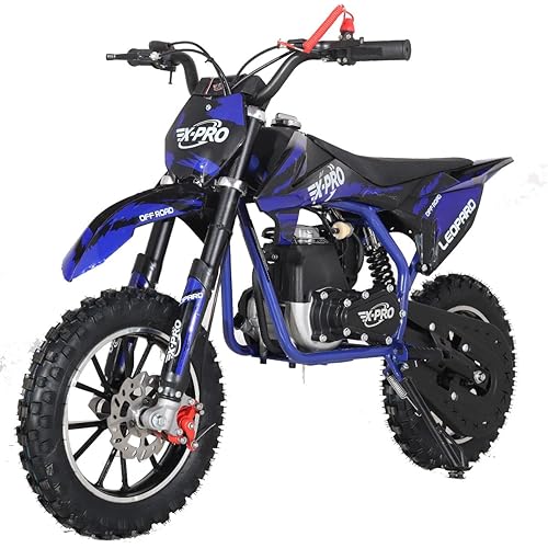 X-PRO Leopard 40 Mini Dirt Bike, Gas Power 4 Stroke Pit Bike! Easy Pull Start, 10" Wheels!