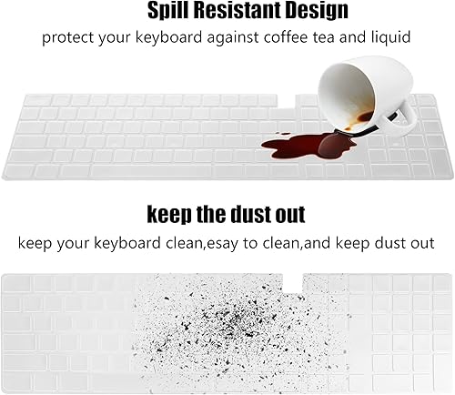 Miniatura 4 de co2CREA Funda protectora compatible con teclado Apple Magic con teclado numérico Touch ID A2520 Ultra delgado tamaño completo cubierta de teclado