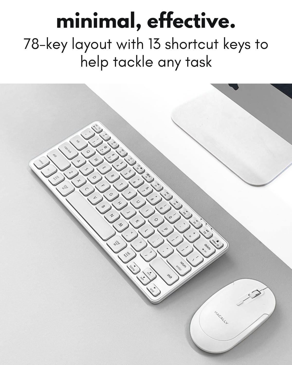 Amazon.com: Macally Wireless Bluetooth Keyboard for Mac - Premium