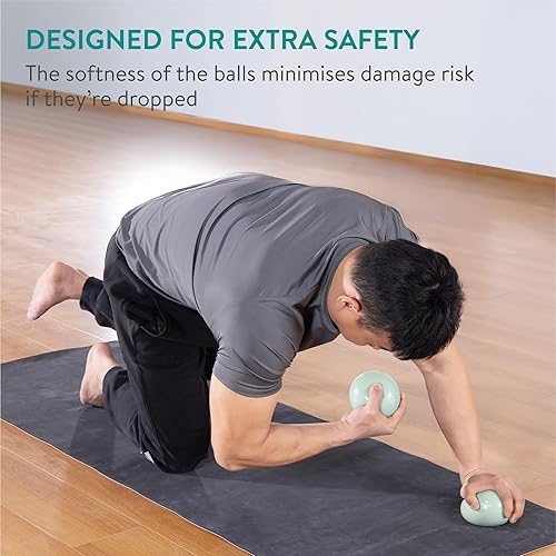 Miniatura 6 de Navaris Pelotas tonificantes de pilates – Pelotas pequeñas con peso para ejercicio – Juego de bolas de peso de pilates pliométricas para