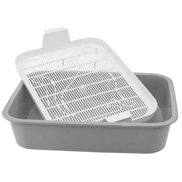 4BIG.Fun Cat Litter Tray Tray Litter Tray Litter Box Kitten - Inodoro de Limpieza de Inodoro, Color Blanco
