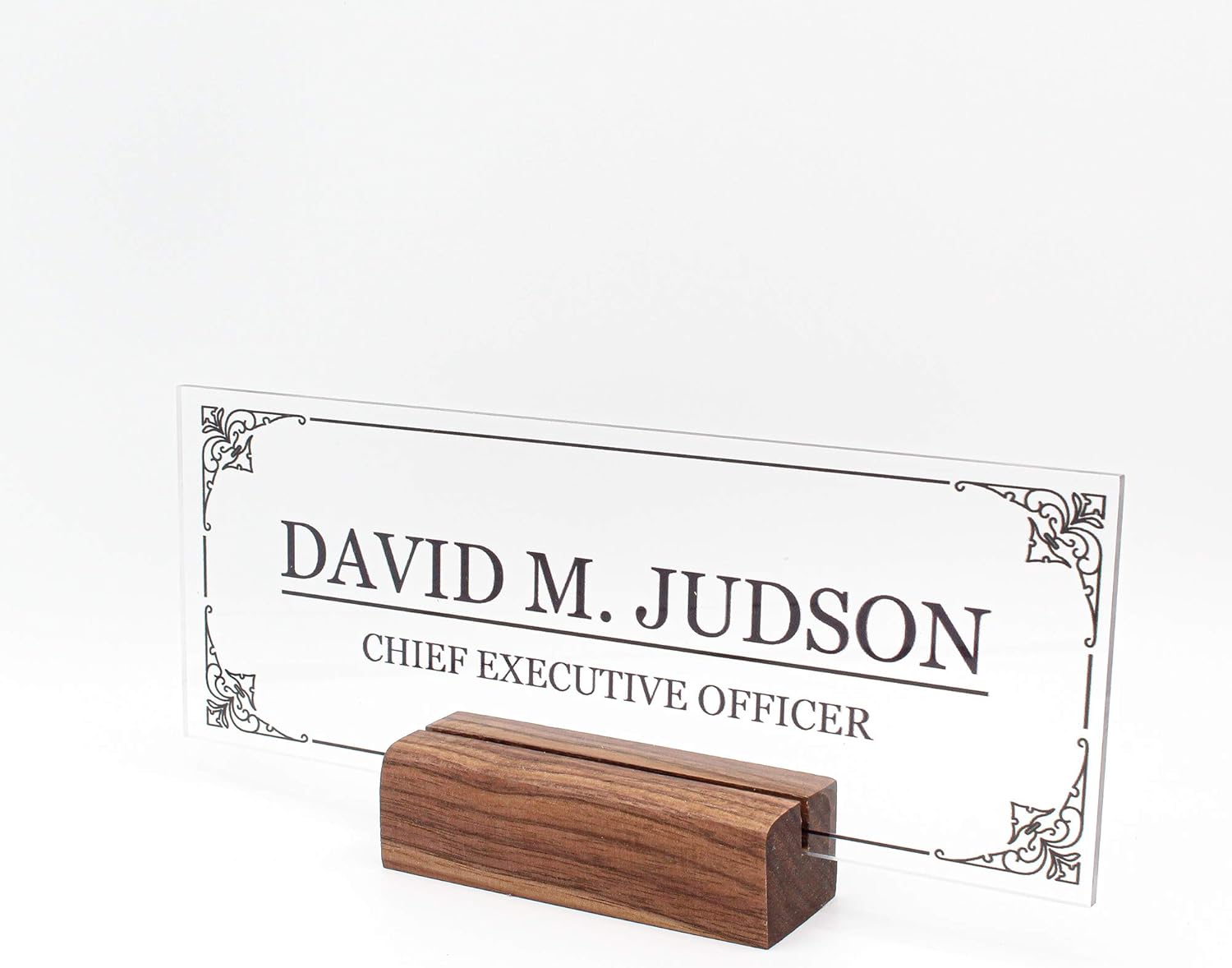 ARTSWAVE Name Plate for Desk - Personalized Acrylic Desk Name Plate for Office - Custom Desk Name Plates & Plaques - Ideal Desk Name Plate for Professionals - Sleek & Stylish Design - Image 2