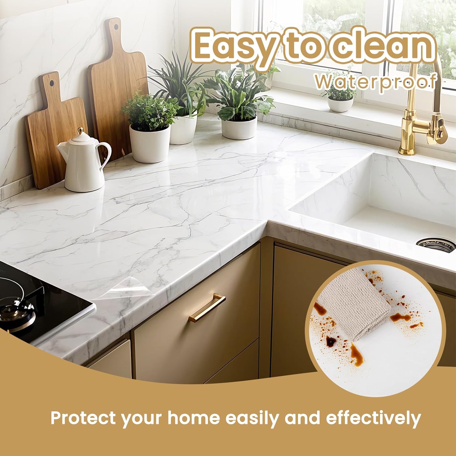 practicalWs Clear Contact Paper, Self Adhesive Removable Vinyl Film Thickness Clear Wall Protector, Waterproof Wallpaper for Kitchen Backsplash Wall Covering Cabinet Shelf Drawer Liner