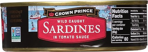 Miniatura 5 de Crown Prince Sardinas en salsa de tomate, latas de 15 onzas (paquete de 12)