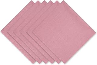 DII Solid Napkin Set Collection, 20x20, Rose, 6 Piece