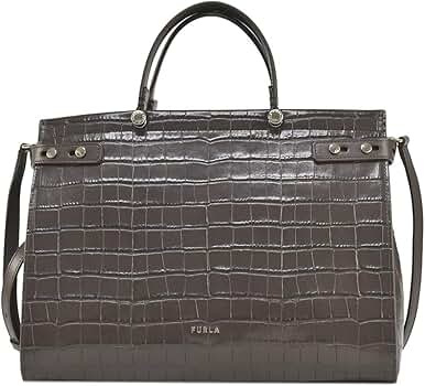フルラ Furla ハンドバッグ クロコ型押し ビジネスバッグ ブラウン