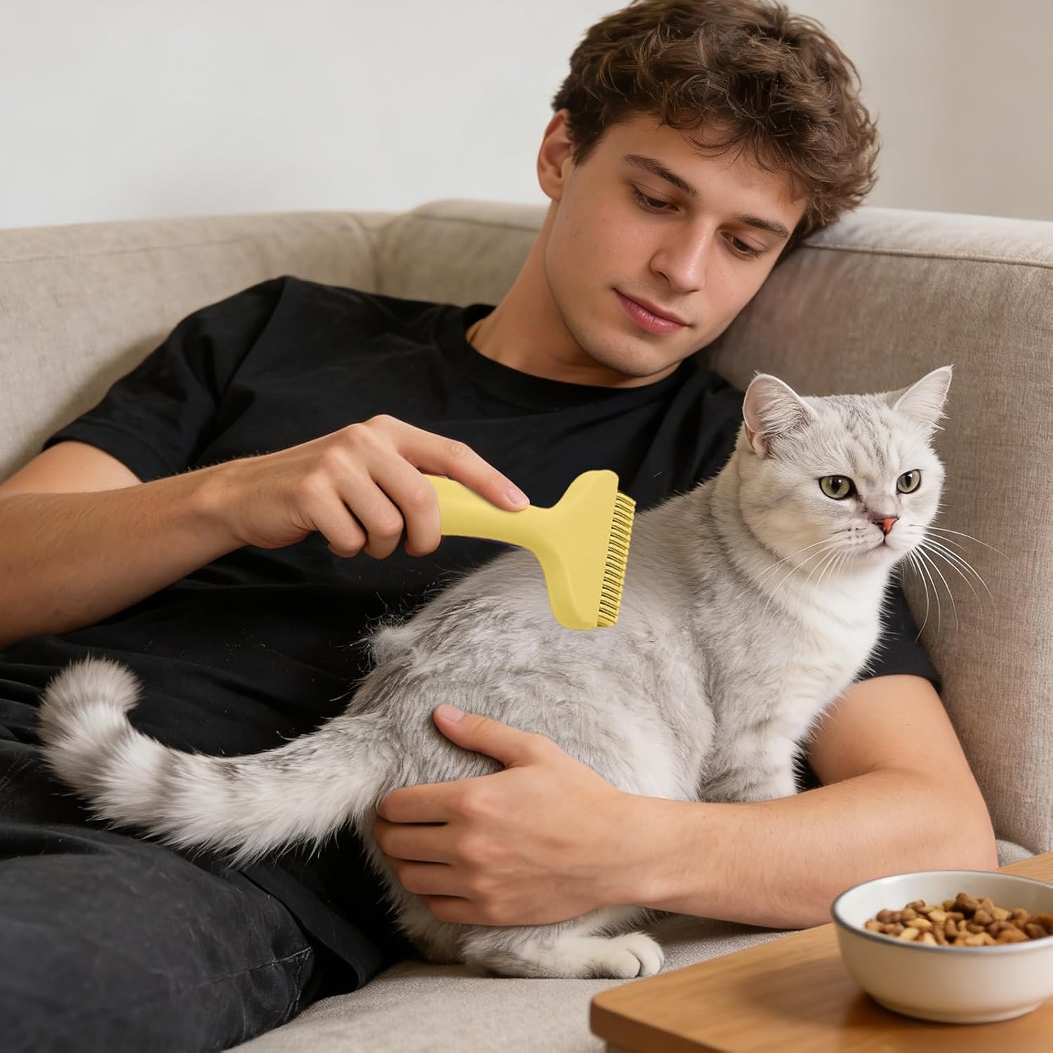 Cat Grooming Comb, All-Coat Compatibility, 17x8.8x4.7cm, Dematting Comb, Pet Grooming Rake And Brushes, Easy Maintenance Design, For Home, Pet Shelters