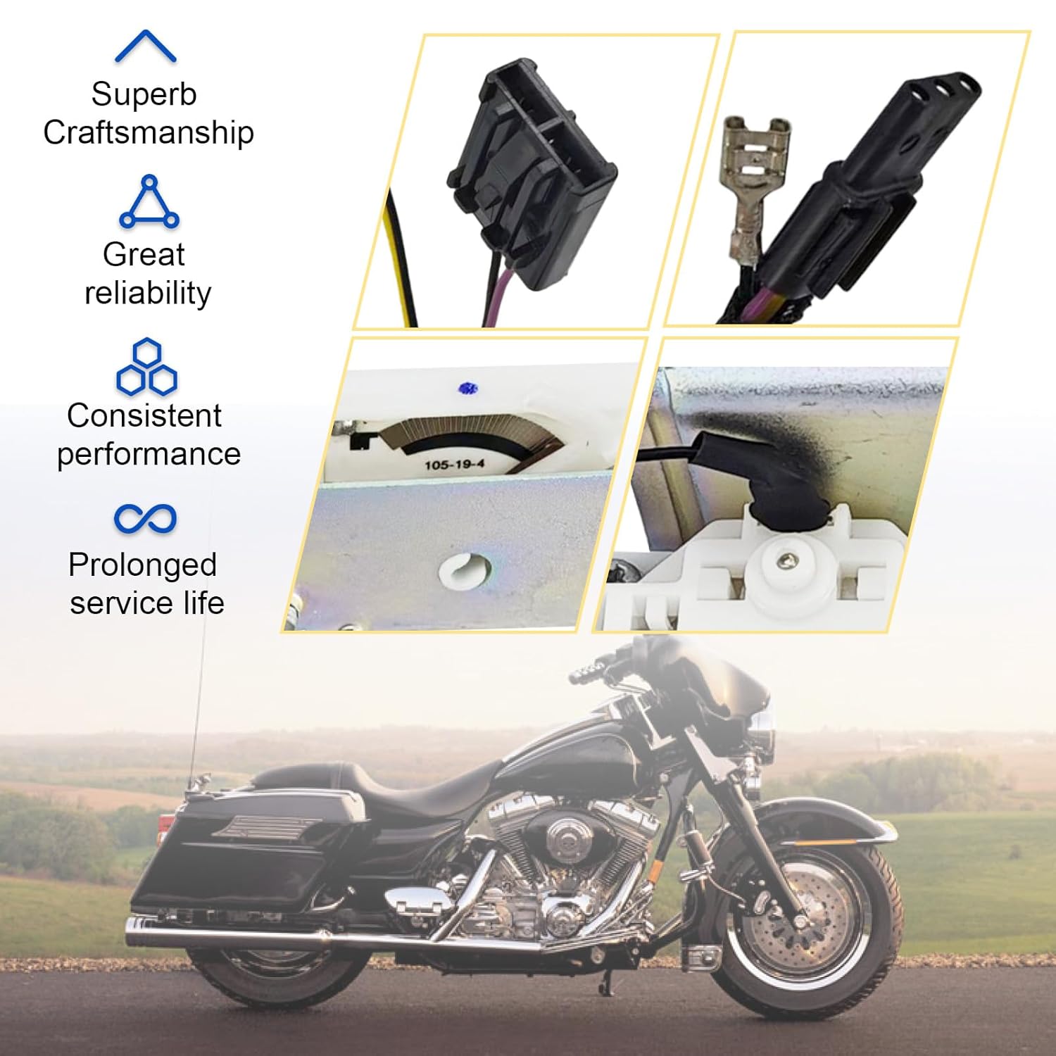 75071-02 Gas Tank Fuel Level Sender Sending Unit Fuel Compatible with Har-Ley Davidson FLHTCUI, FLHTCI, FLTRI, FLHTPI, FLHT, FLHTC, FLHTCUI, FLHTCI, FLTR, FLTRI，etc