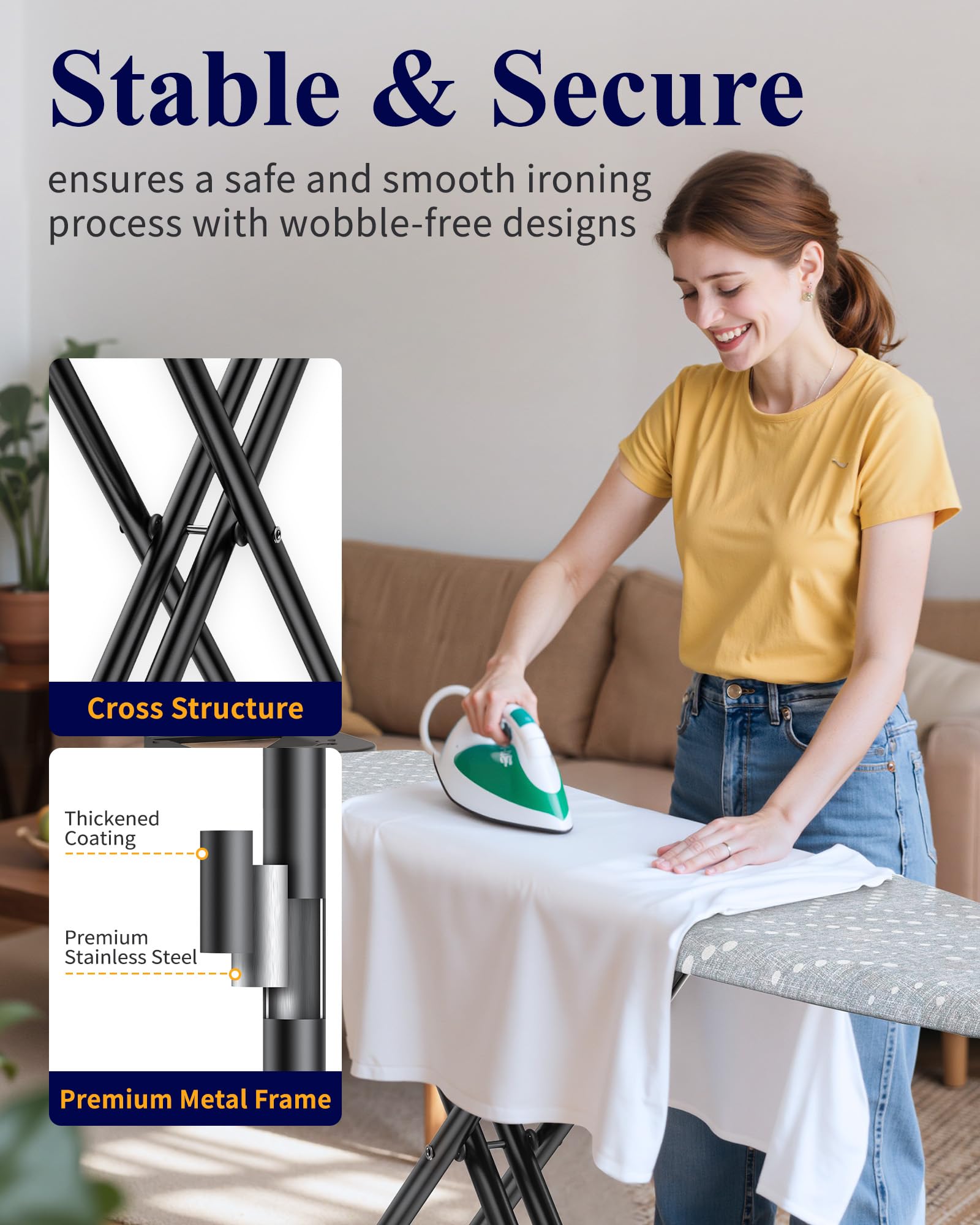 Amazon.com: Kitsure Folding Ironing Board - Height Adjustable Iron