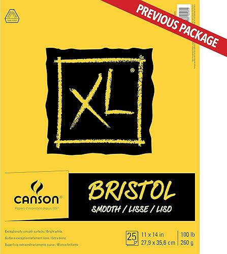Miniatura 6 de Canson Papel Bristol de la serie XL, Vellum, almohadilla plegable, 9 x 12 pulgadas, 25 hojas (100 libras9.17oz), papel de artista para adultos y