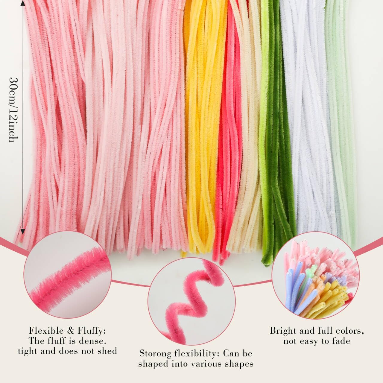 Pipe Cleaners Craft - Pipe Cleaners Flowers, Pipe Cleaner Flower Kit, DIY Pipe Cleaners Flower Bouquet Craft Supply Kit for Art Project Activity, Birthday Mother’s Day Anniversaries Graduations Gifts