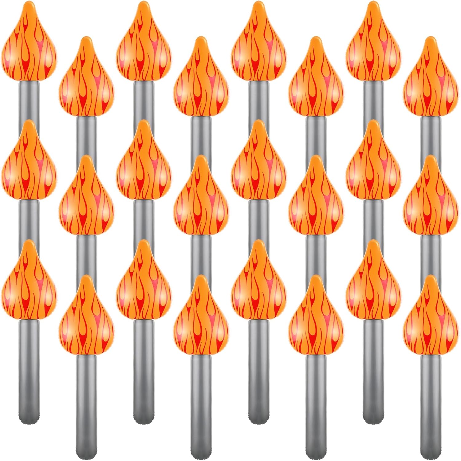 Sosation 12 Pcs Inflatable Fake Torch Survivor Camping Tiki Luau Party Decorations Statue of Liberty 16" Plastic Torch Props for Sports Competition Games Medieval Birthday Performance