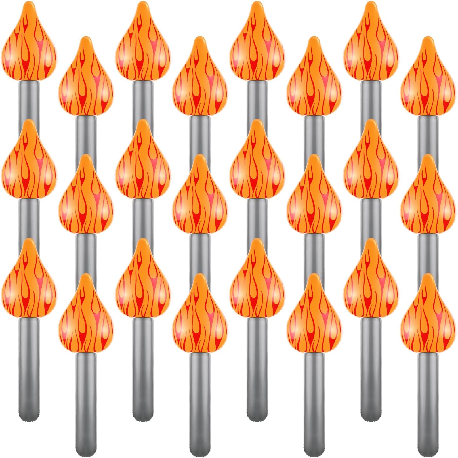 Sosation 12 Pcs Inflatable Fake Torch Survivor Camping Tiki Luau Party Decorations Statue of Liberty 16" Plastic Torch Props for Sports Competition Games Medieval Birthday Performance