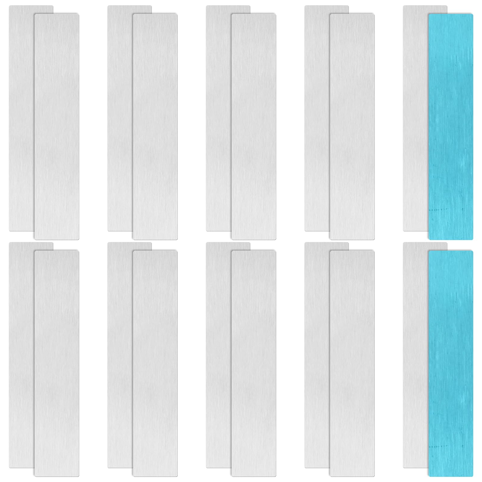 20Pcs Metal Plate Strips for Magnets Mount, Adhesive Backing Metal Strips
