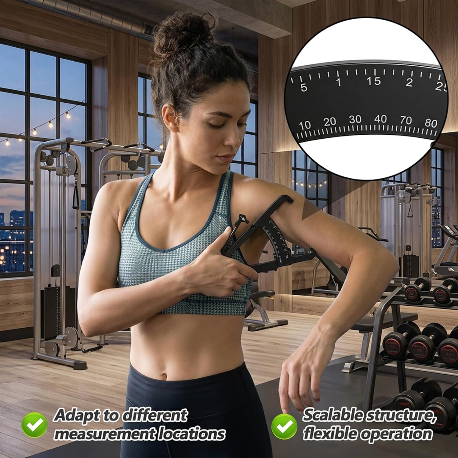 2PCS Professional Body Fat Caliper High-Accuracy with Dual Scale image 3