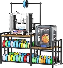 3D Printer Table with Filament Storage Printer Stand with Power Outlet,Heavy Duty 3D Printer