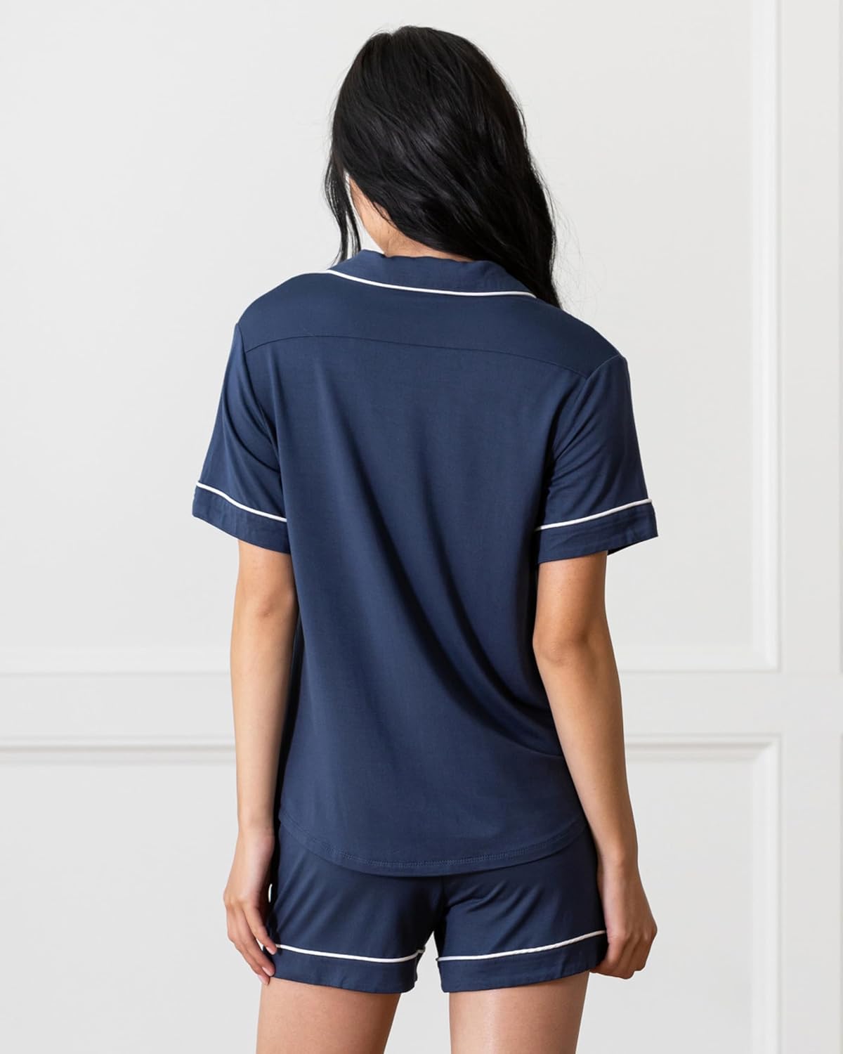Cozy Earth Women’s Short Sleeve Pajama Set - Relaxed Fit with Adjustable Waistband & Side Pockets - Women’s Sleepwear