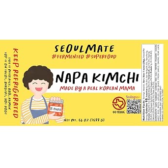 Seoulmate Napa Cabbage Kimchi, 3.5 lb, Crunchy Fermented Korean Kimchi, Bold & Umami-Rich, Small-Batch Handcrafted in Dallas, Perfect for Rice Bowls, Tacos, Eggs & BBQ