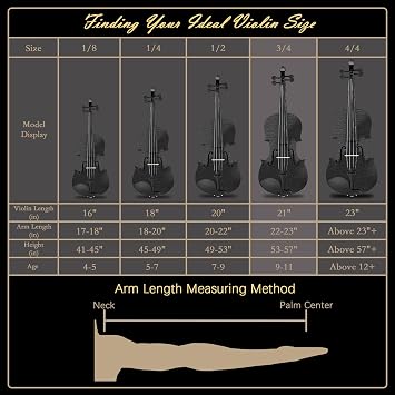 3/4 Violin for Beginner, Violin 3/4 Size for Kids Age 9-12, Student, Acoustic Fiddle with Hard Case, Bow, Rosin, Bridge (Black)