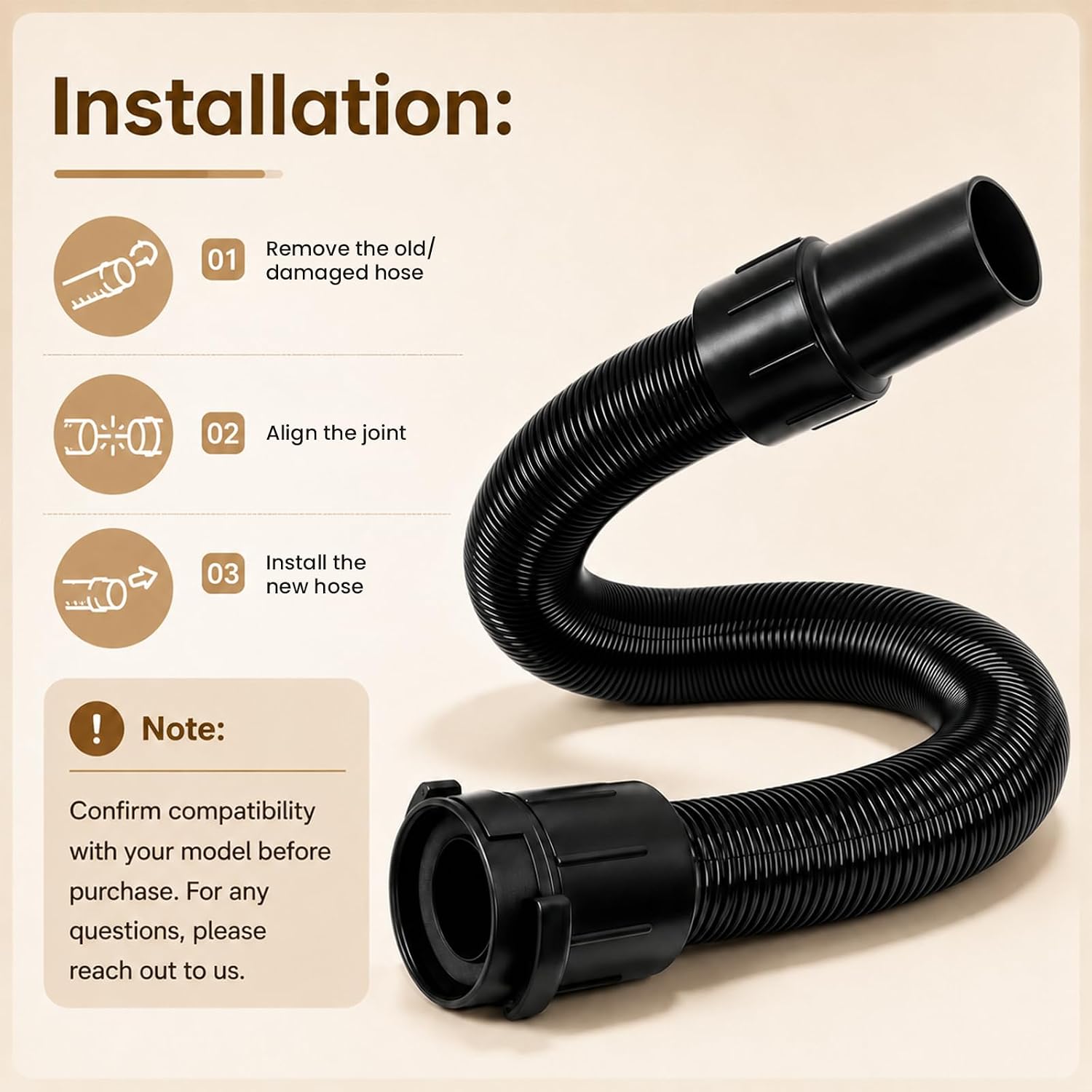 104961 Upgraded Vacuum Hose for ProTeam 1200XP 1500XP