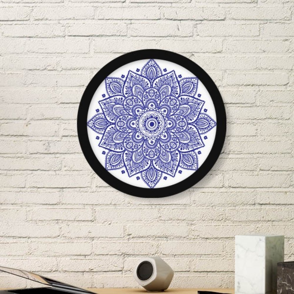 Peintures stickers muraux violet cadre rond noir art prints floral