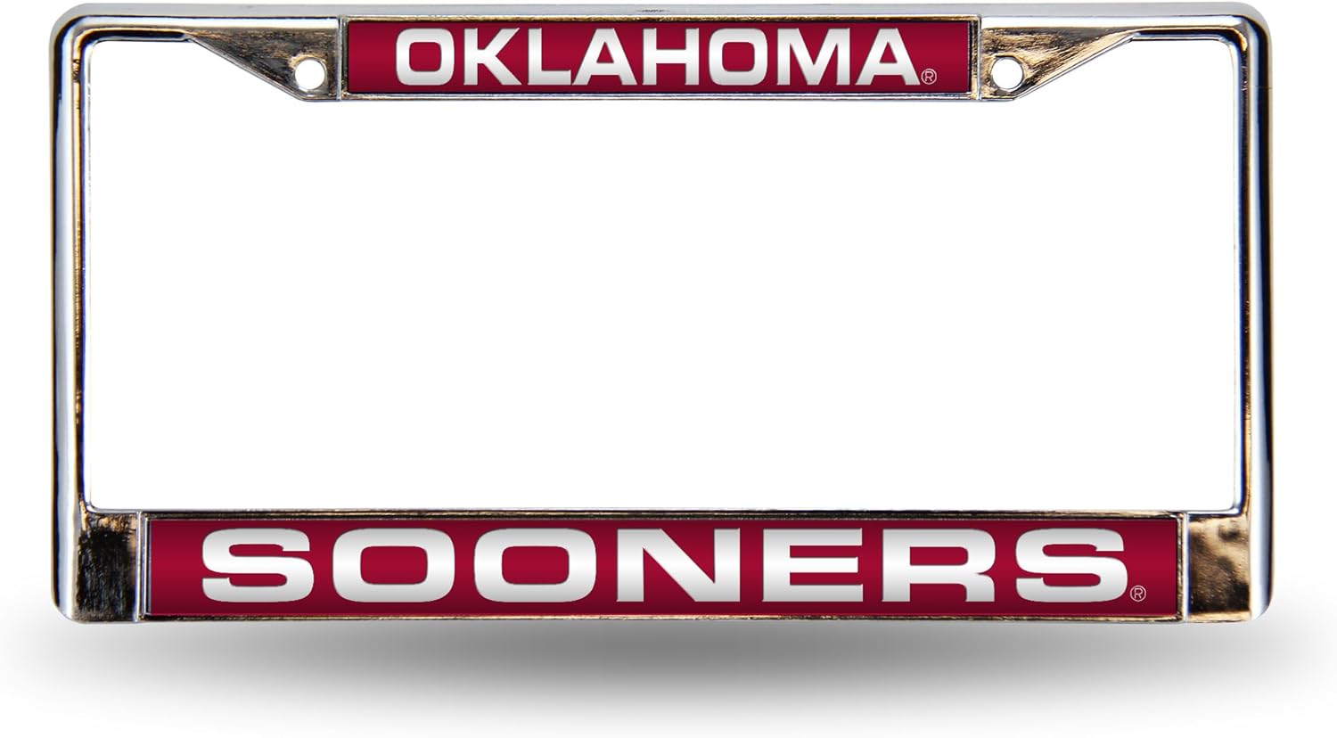 Rico Industries NCAA Unisex-Adult Laser Cut Inlaid Standard Chrome License Plate Frame