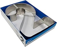 Vista 1 de Ateco Molde y cortador de pasteles de números extra grandes, 2, 11 pulgadas de alto, plateado