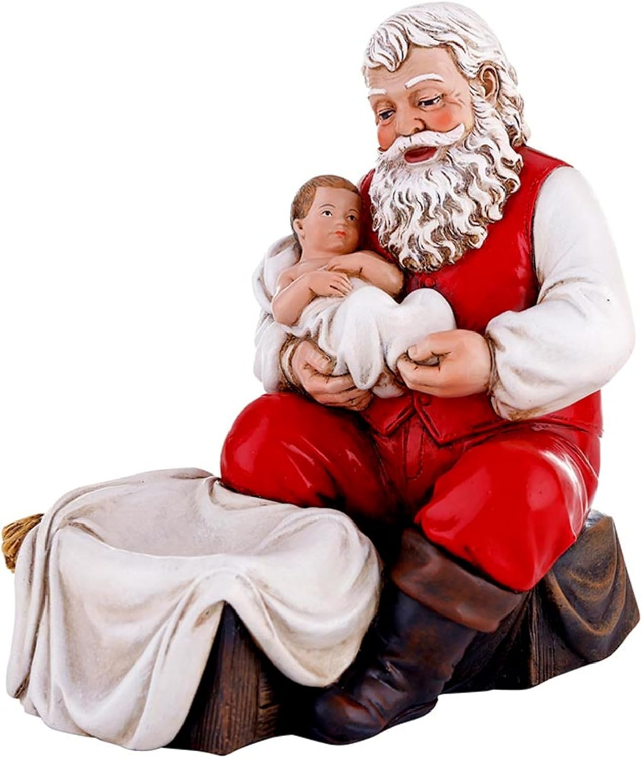 Christmas Figurine - Adoring Santa Collection Resin Sculpture, 5.5" H, Santa in Prayer