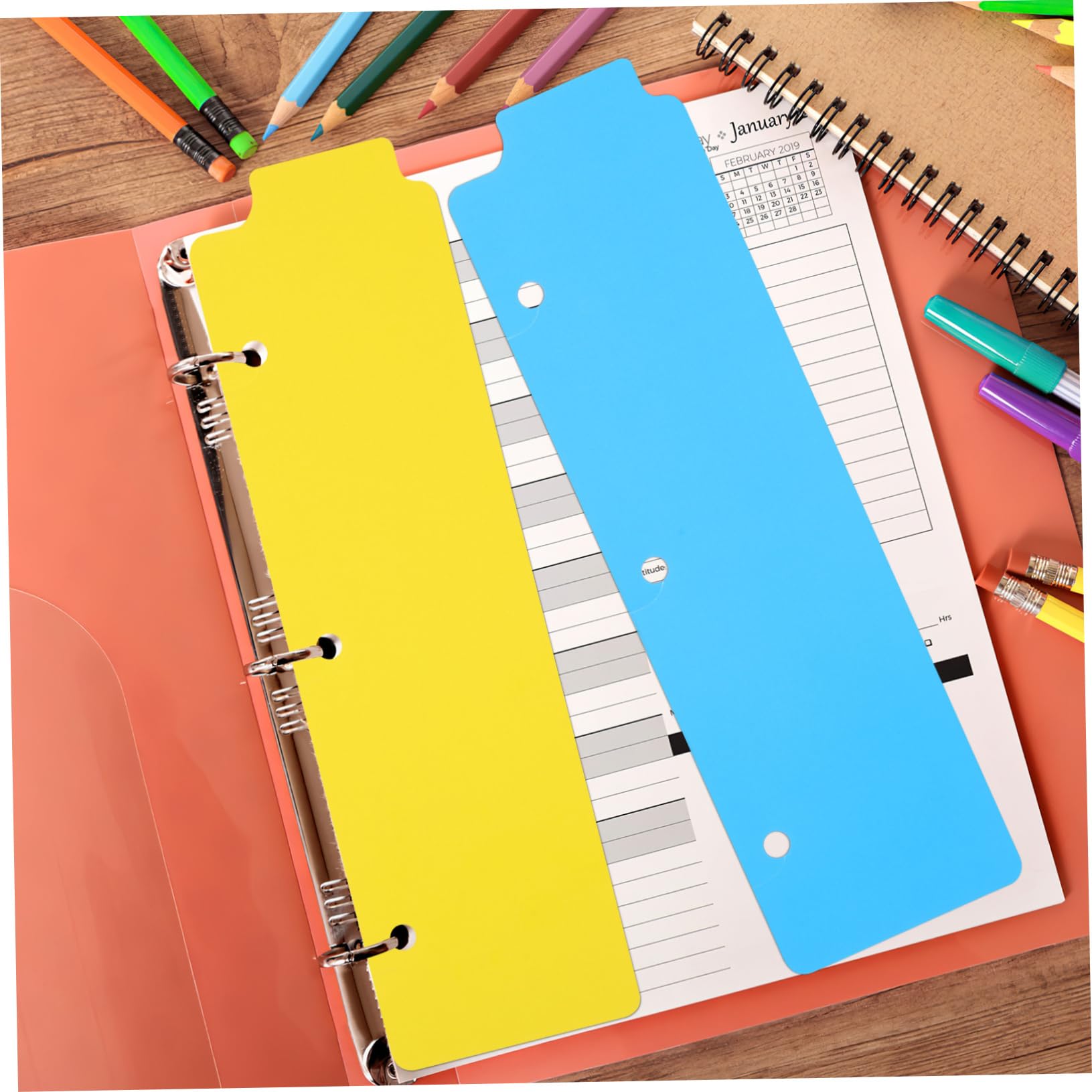ARTIBETTER 12 Set 12 Set Di Segnalibri Per Raccoglitori Quaderni Con Linguette Divisori Rimovibili Divisori Per Indice Divisori Per Linguette Diari Raccoglitori A Fogli 5 pezzi * 12