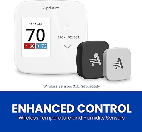 Miniatura 7 de AprilAire S86WMUPR Termostato programable Wi-Fi, multietapa universal con control IAQ, etapas de calorfrío 2H2C o etapas de bomba de calor 4H2C