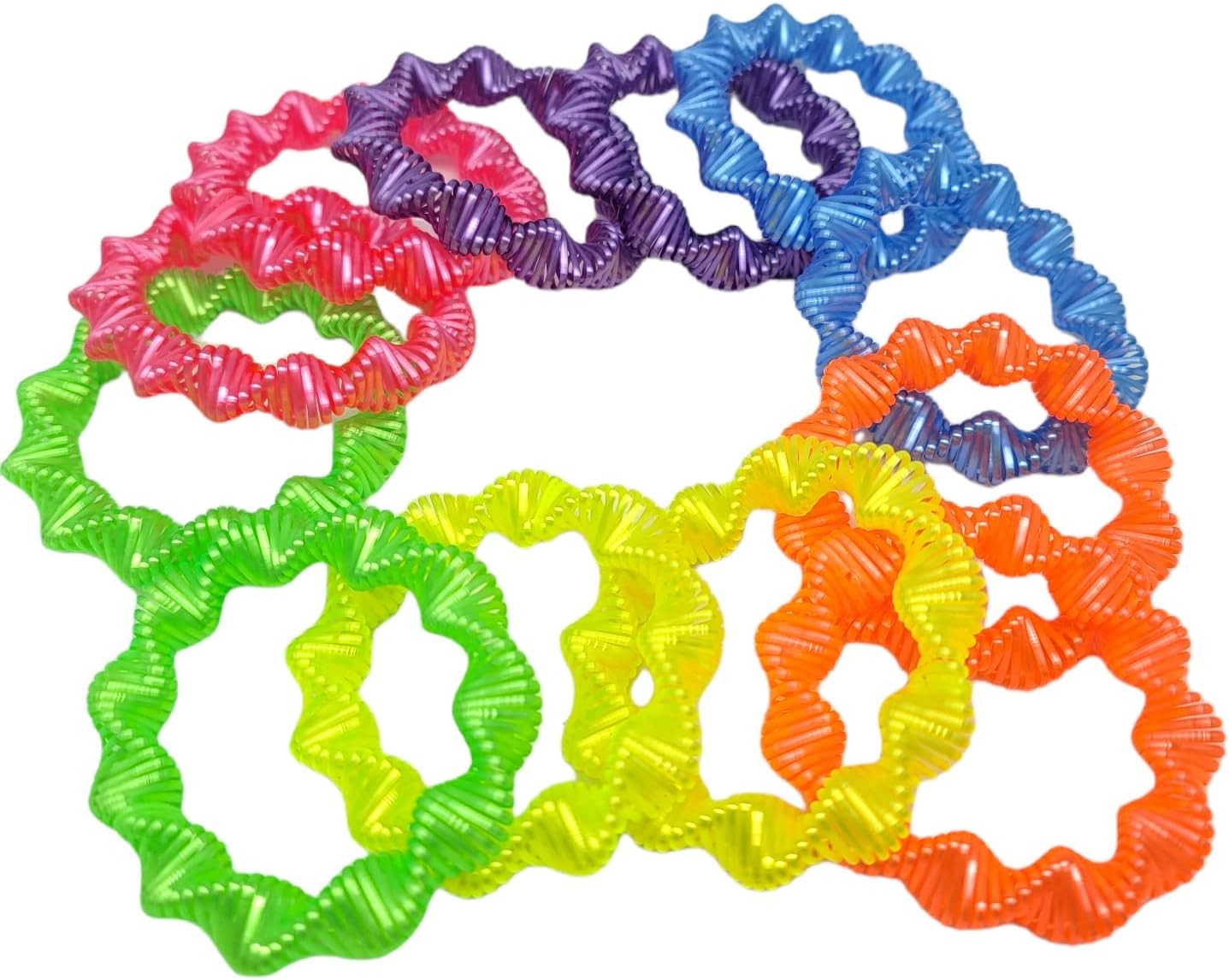 Bright NEON Twist Coil Spring Bracelets (12mm) 80's 90s