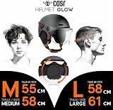 CASR Glow Casque Vélo & Trottinette, LED - Adulte Homme & Femme - Gris, M - 4
