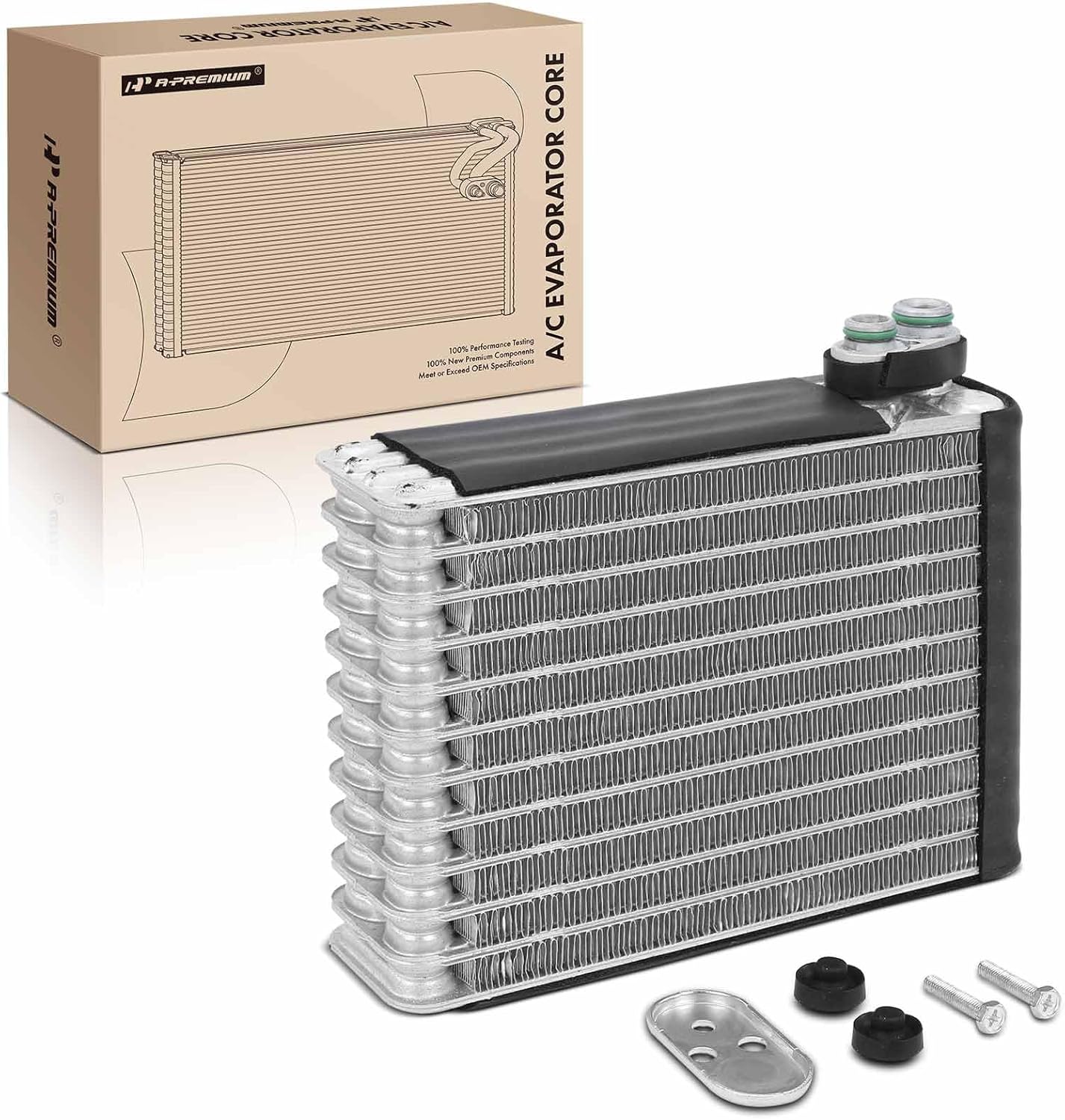 A-Premium Rear AC Evaporator Core Compatible with Honda Pilot 2003-2008 & Acura MDX 2001-2006, with Pressing Plate