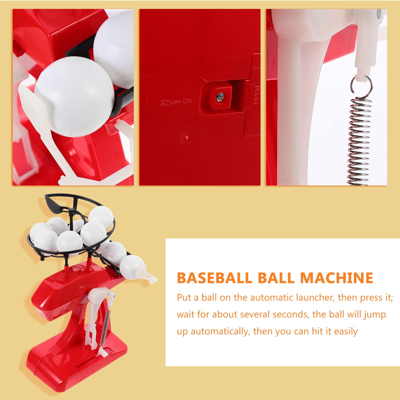 Milisten Machine De Baseball pour Enfants Mini Jouets Jouets pour Enfants De Lancement De Baseball Machine À Balles De Baseball Outil De Lancement De Baseball D'Entraînement De