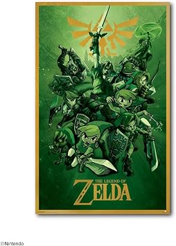 Pyramid America Zelda Poster - The Legend of Zelda Links - 11 x 17 Poster Print Wall Art, Ideal for Home Decor, Room Decor, Game Room Decor & Living Room Decor