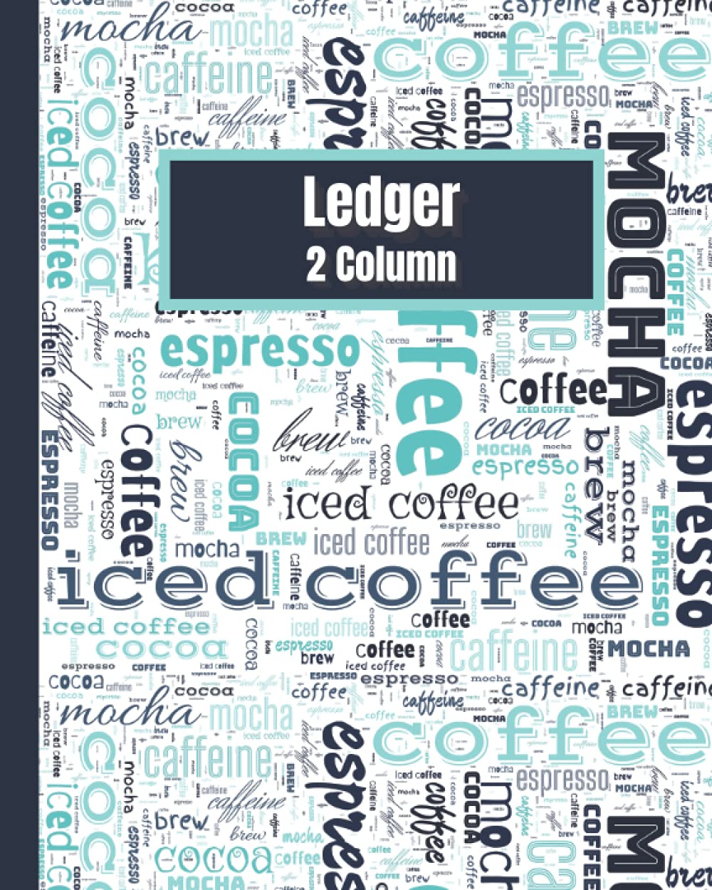 JaneDi Ledger Book 2 Column IX: Accounting General Ledger and Journal Notebook for Personal, School, Office or Business Bookkeeping