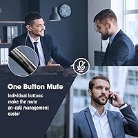 Vista 5 de Auriculares Bluetooth, auricular inalámbrico con micrófono de cancelación de ruido mejorado, funda de carga de 500 mAh compatible con tiempo