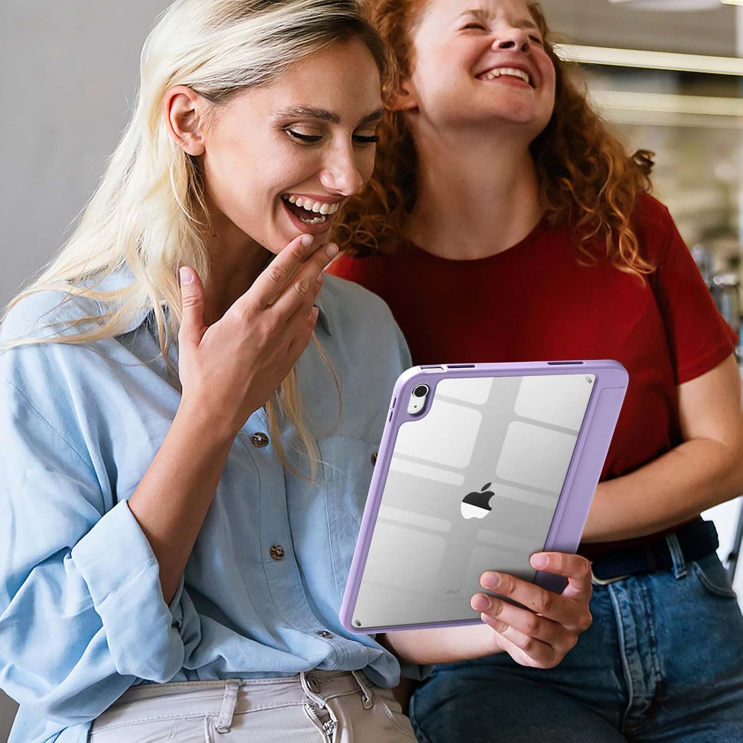 Wenlaty Compatible with iPad (A16) 11th Generation Case 11 Inch 2025, for iPad 10th Generation Case 10.9 Inch 2022 with Pencil Holder, Trifold Stand Protective Clear Back, Auto Wake/Sleep, Lavender