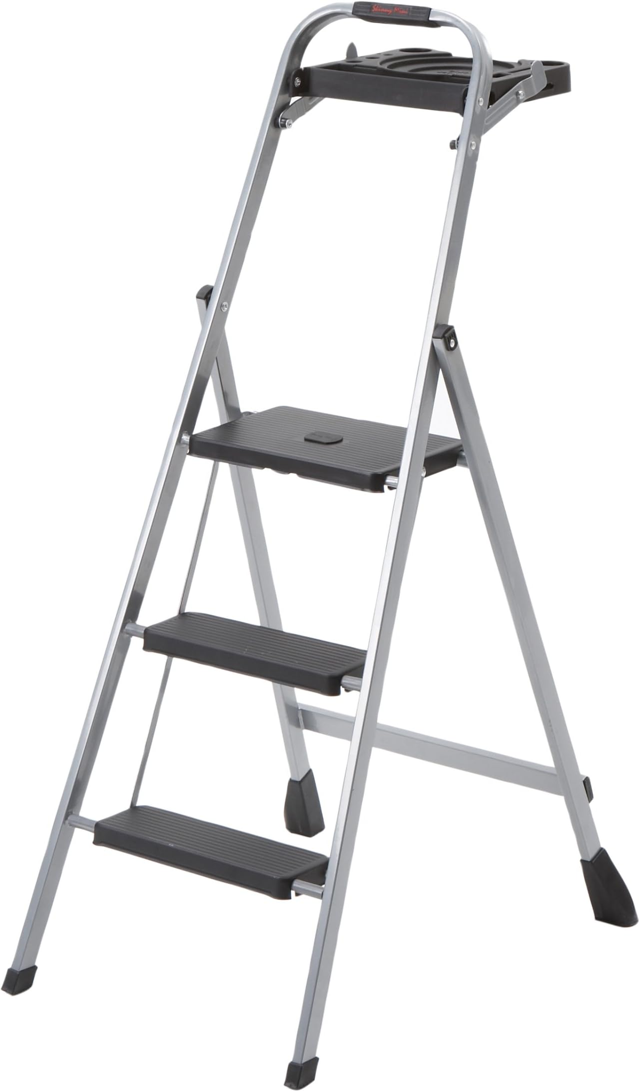 Skinny Mini 3-Step Steel Step Stool with Project Tray