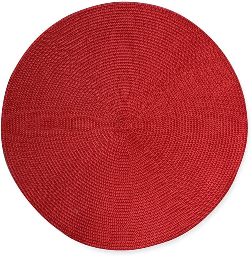 TAG Round Woven Red Placemat Home & Kitchen