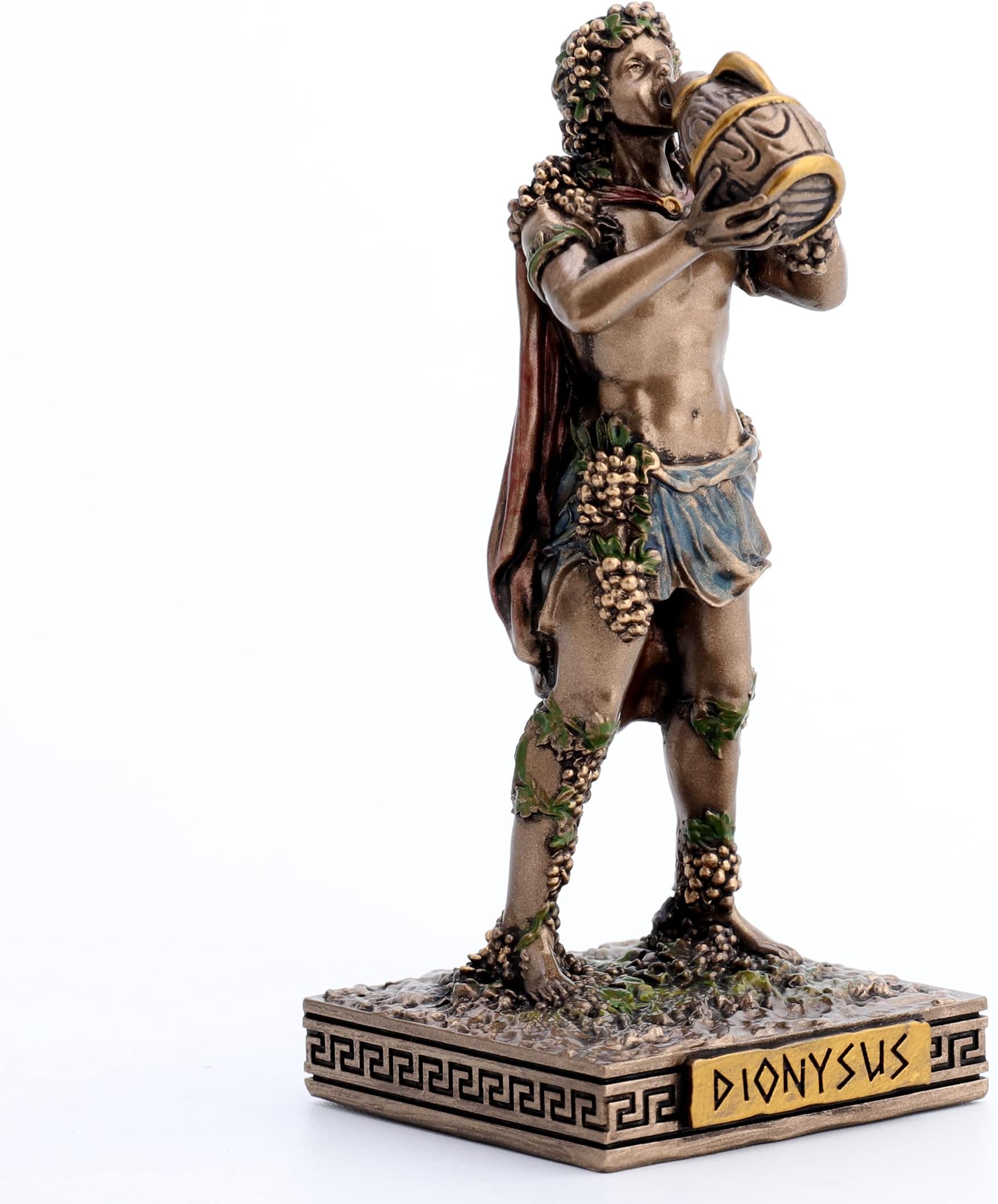 Veronese Design 3 3/8 Inch Greek Gods Miniature Figurine (Dionysus, Bronze Finish)