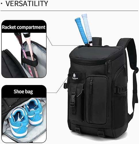 Miniatura 49 de Bolsa de lona para gimnasio, 4 vías, impermeable, con compartimento para zapatos, para viajes, deporte, senderismo, laptop, Cielo estrellado