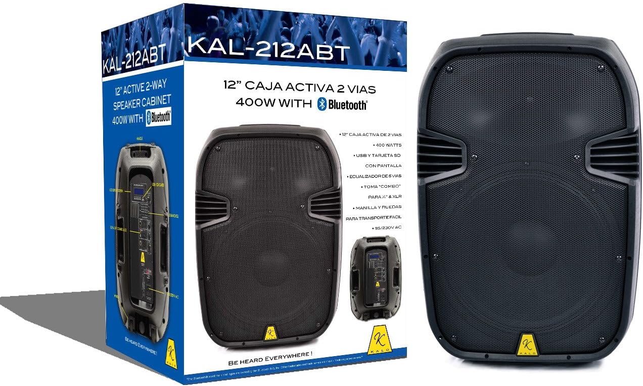 Kalo KAL212ABT 12-Inch 2-Way 400W Active Speaker Cabinet with Bluetooth